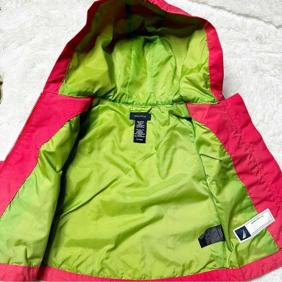 Nautica Full Zip Waterproof Hooded Windbreaker Jacket Girl’s 12-18M - Picture 7 of 12